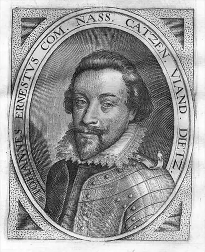 Johann Ernst v Nassau Kupferstich Portrait engraving