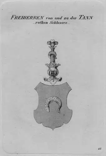 Tann Wappen Adel coat of arms heraldry Heraldik crest Kupferstich