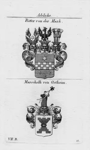 Mark Marschalk Ostheim Wappen coat of arms heraldry Kupferstich