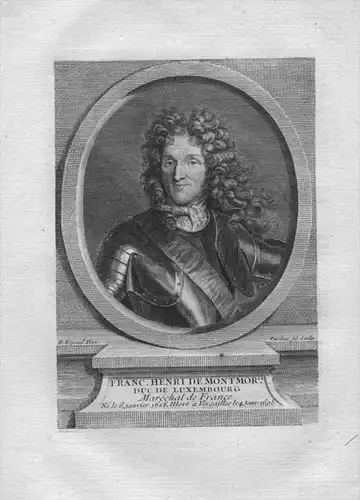Francois Henri de Montmorency-Bouteville Marschall Kuperstich Portrait