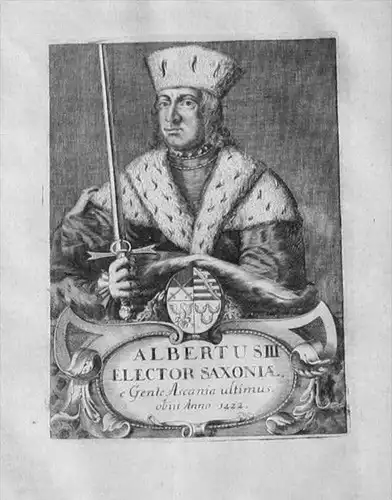 Albrecht III Sachsen Wittenberg Portrait engraving