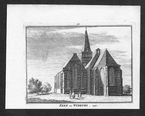 Wijdenes Kirche Drechterland Holland Nederland gravure Kupferstich