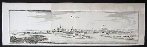 Mouzon Ardennes Champagne-Ardenne gravure estampe