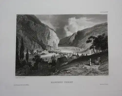 Harpers Ferry West Virginia Nord Amerika engraving