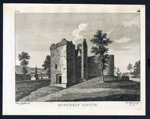 - Rothesay Castle Scotland United Kingdom engraving Kupferstich