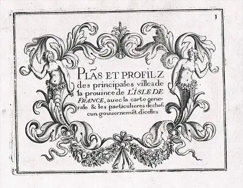 Ile-de-France Paris Hauts-de-Seine title page gravure Kupferstich Tassin