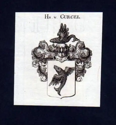 Herren v. Gurgel Heraldik Kupferstich Wappen