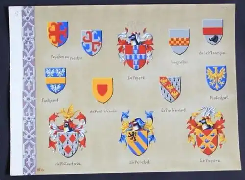 Peychin Pippre Poelgeest Pingrelin Ponchel Blason Wappen Heraldik