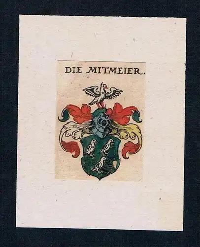 . die Mitmeier Wappen coat of arms heraldry Heraldik Kupferstich