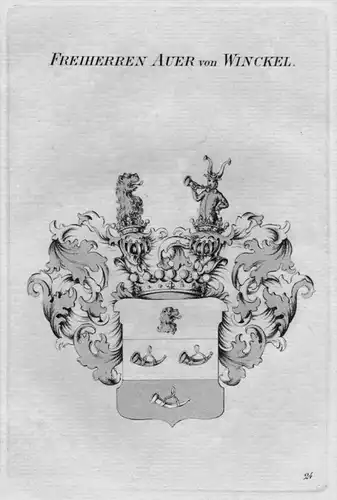 Winckel Wappen Adel coat of arms heraldry Heraldik crest Kupferstich