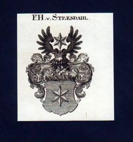 Freiherren v. Sterndahl Kupferstich Wappen