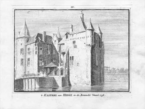 Kasteel Hedel Maasdriel Holland engraving Kupferstich gravure