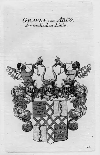Arco Wappen Adel coat of arms heraldry Heraldik crest Kupferstich