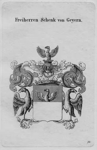 Geyern Wappen Adel coat of arms heraldry Heraldik  Kupferstich
