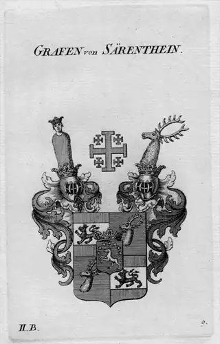 Särenthein Wappen Adel coat of arms heraldry Heraldik crest Kupferstich