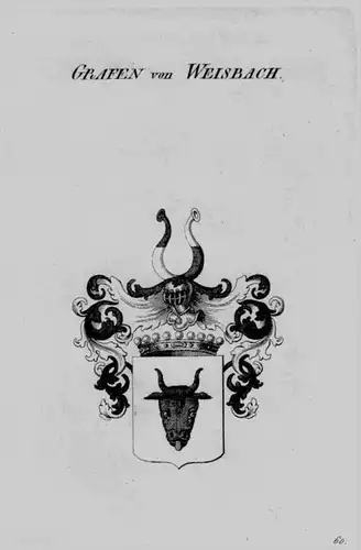 Weisbach Wappen Adel coat of arms heraldry Heraldik crest Kupferstich