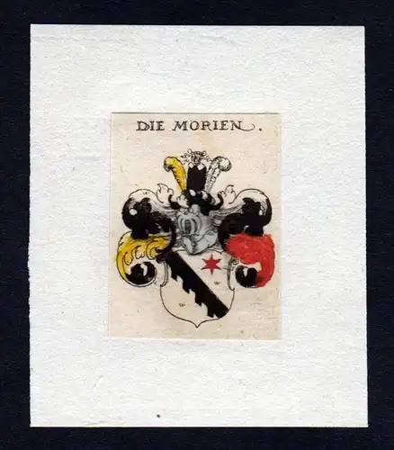 17. Jh von Morrien Wappen coat of arms heraldry Heraldik Kupferstich