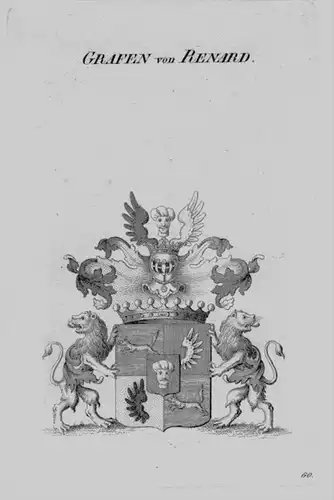 Renard Wappen Adel coat of arms heraldry Heraldik crest Kupferstich