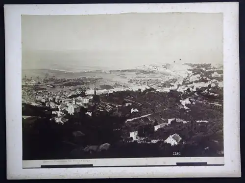 - Genova Genua panorama veduta view Foto photo vintage albumin albumen