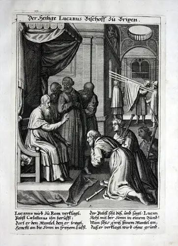 Der heilige Lucanus Bischoff zu Brixen - Lukan von Säben Brixen Kupferstich Heiliger Heiligenbild