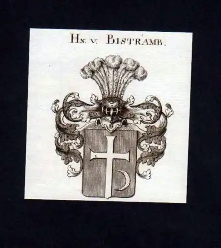 Herren v. Bistramb Heraldik Kupferstich Wappen