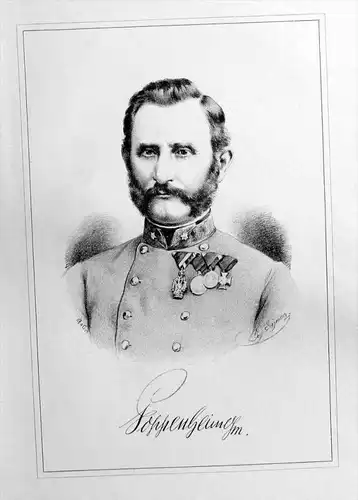 Wilhelm Popp Edler von Poppenheim Portrait Litho Lithographie lithograph