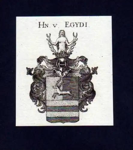 Herren v. Egydi Heraldik Kupferstich Wappen