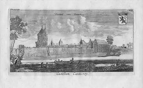 Cantecroy Kasteel Malle Vlaanderen gravure engraving Flandern