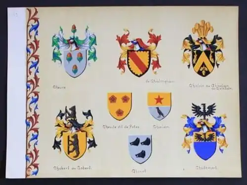 Gheuns Ghislain Ghodemart Ghoret Gobert Blason Wappen Heraldik