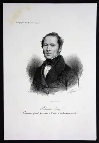 Philippe Frederic Blandin Chirurg doctor Frankreich Lithographie Portrait