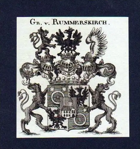Grafen von Rummerskirch Kupferstich Wappen Heraldik coat of arms