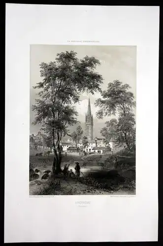 Landivisiau - Finistere Bretagne Frankreich France Lithographie