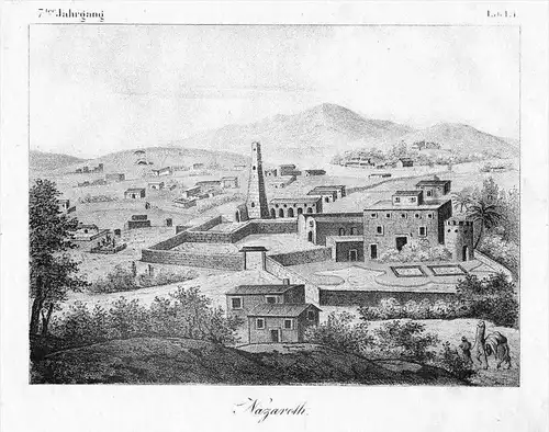 Nazareth Israel lithography Lithographie litho