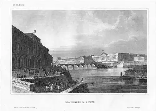 Paris Münze Hotel de la Monnaire Seine France gravure