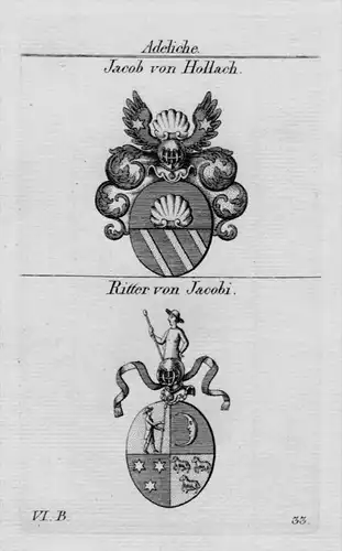 Jacob Hollach Jacobi Wappen Adel coat of arms heraldry Kupferstich