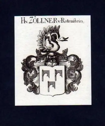 Herren Zöllner v. Rotenstein Kupferstich Wappen