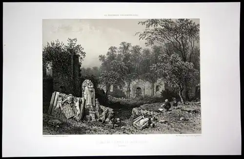 Ruines de l Abbaye de Landevennec - Abbaye de Landevennec Ruine Bretagne Frankreich France Lithographie