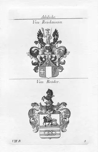 Reichmann / Reider - Wappen Adel coat of arms heraldry Heraldik Kupferstich