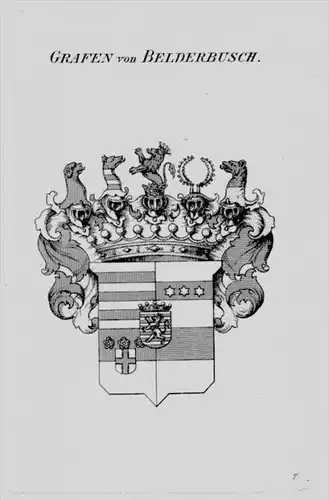 Belderbusch Wappen Adel coat of arms heraldry Heraldik crest Kupferstich