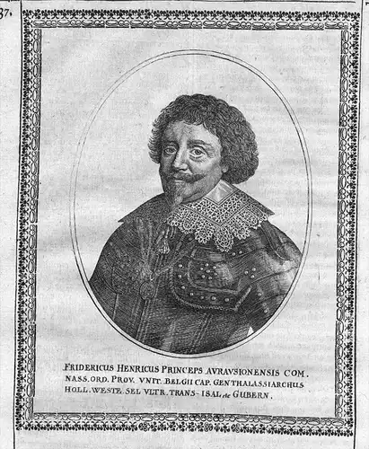 Frederik Hendrik van Oranje (1584-1647) - Holland Nederland Kupferstich Portrait engraving