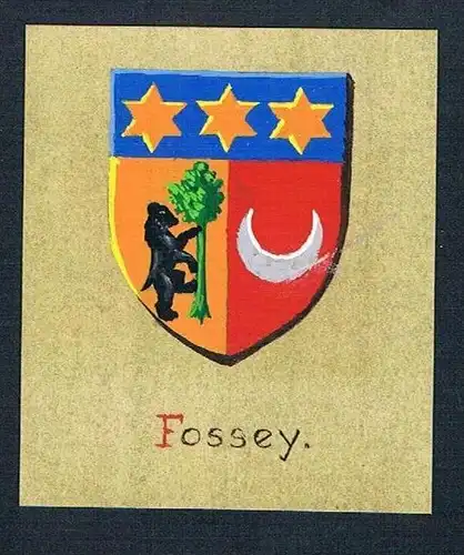 19. / 20. Jh. - Fossey Blason Aquarelle