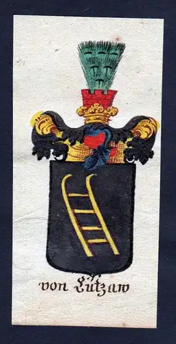 von Lützau Lüzau Böhmen Wappen coat of arms Manuskript