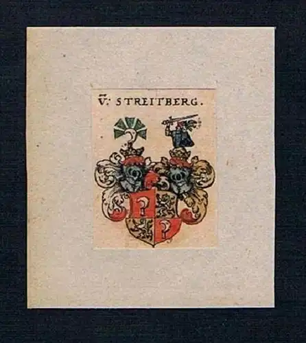 h. Streitberg Wappen Kupferstich Heraldik coat of arms crest heraldry