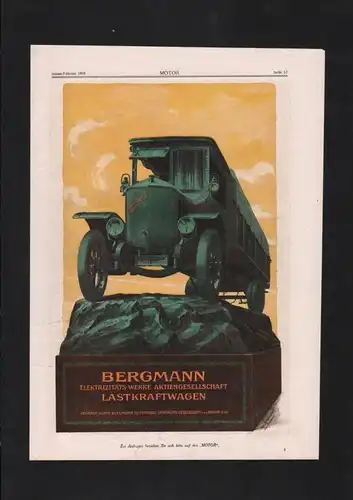 Auto Automobil Bergmann Lastkraftwagen Mafam Rheydt Berlin Reklame