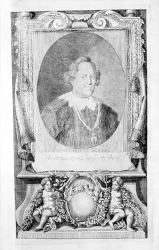 Wratislaw Graf v. Fürstenberg Kupferstich Portrait engraving
