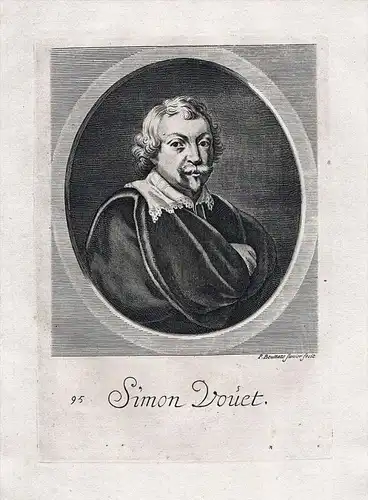 Simon Vouet painter Maler Barock Baroque Portrait Kupferstich