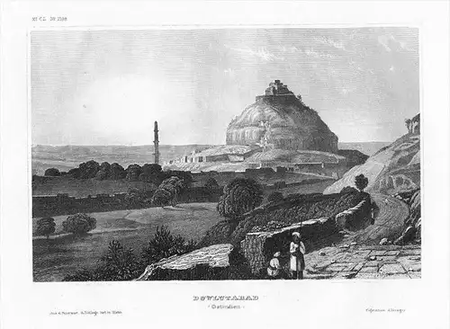 Dowlatabad Daulatabad Maharashtra Indien engraving India