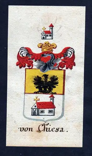 von Chiesa Böhmen Wappen coat of arms Manuskript