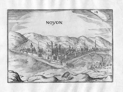 Noyon - Noyon vue Tassin gravure estampe
