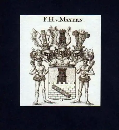 Freiherren v. Mayern Kupferstich Wappen